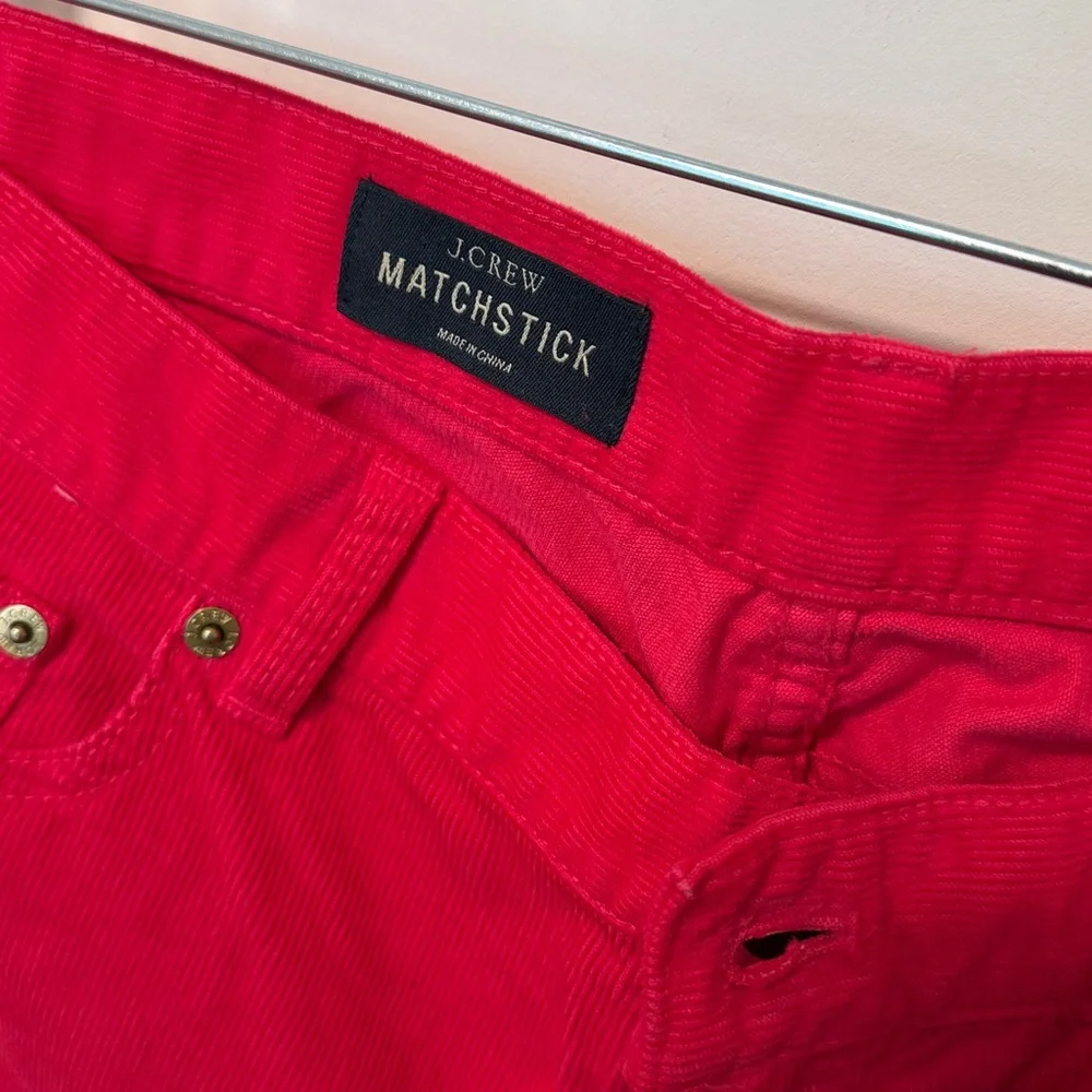 Vintage J. Crew Women’s Red Straight Leg Corduroy Pants / Size 32 / Brand NWOT